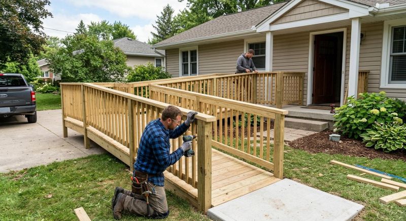 Entrance Ramp Installation in Conroe, TX